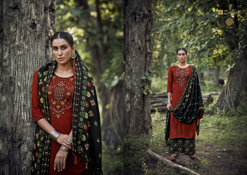 Zulfat Sohni Vol 3 Pashmina With Heavy Embroidery Work Stylish Designer Casual Wear Salwar Suit