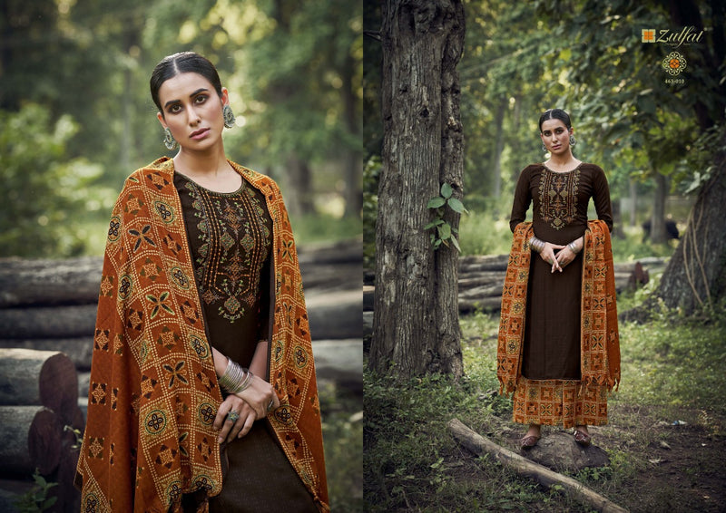 Zulfat Sohni Vol 3 Pashmina With Heavy Embroidery Work Stylish Designer Casual Wear Salwar Suit