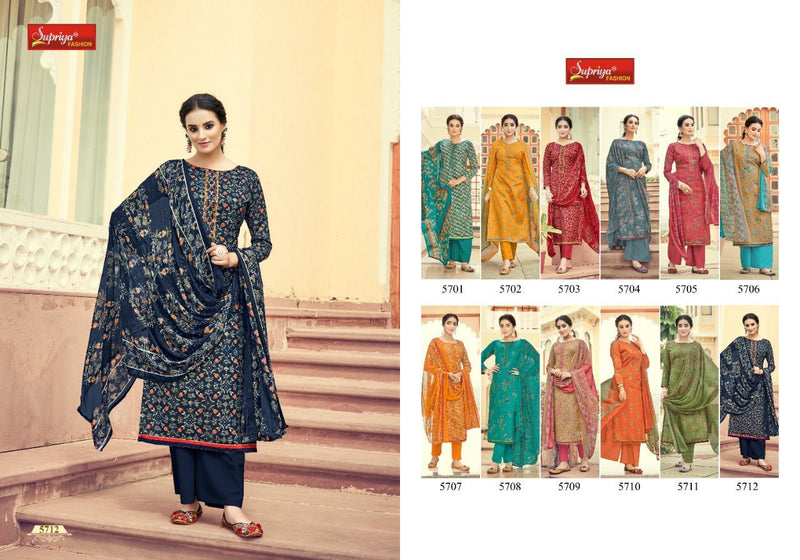 Salvi Fashion Soni Saloni Vol 57 Pure Cotton Printed With Heavy Embroidery Work Stylish Designer Fancy Salwar suit