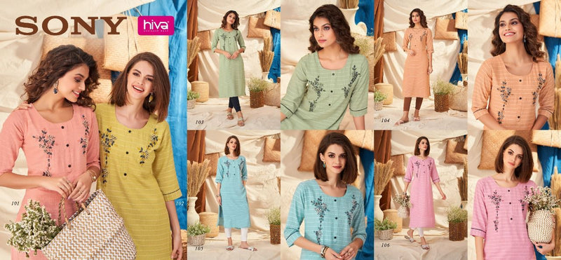 Hiva Designer Sony Fancy  Beautiful  Party Wear Kurtis With Hand Work Embroidery