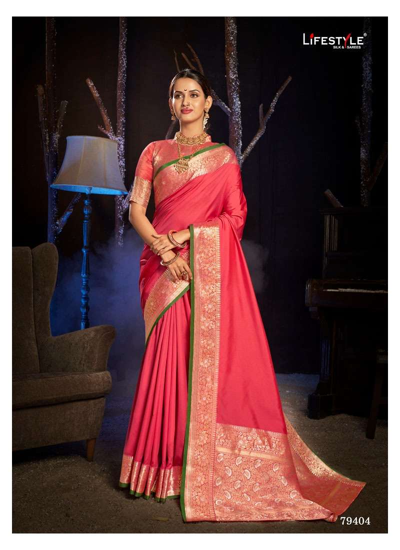 Life Style Sony Silk Vol 1 Lichi Silk Rich Pallu  Heavy Festive Wear Sarees