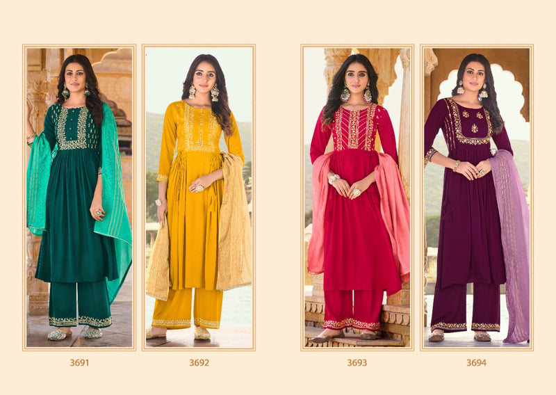 Rangoon Soulmate Dno 3691 To 3694 Rayon With Fancy Stylish Designer Casual Party Wear Kurti