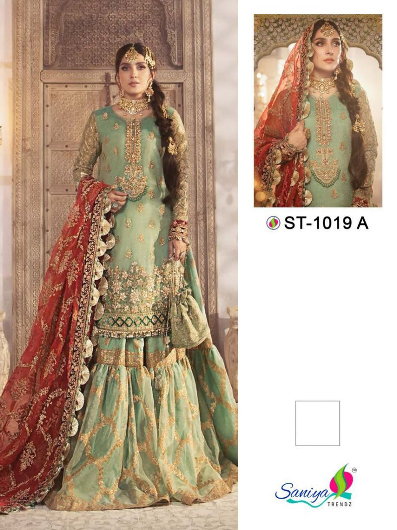 Saniya Trendz ST 1019 Organza Designer Weeding Wear Salwar Kameez