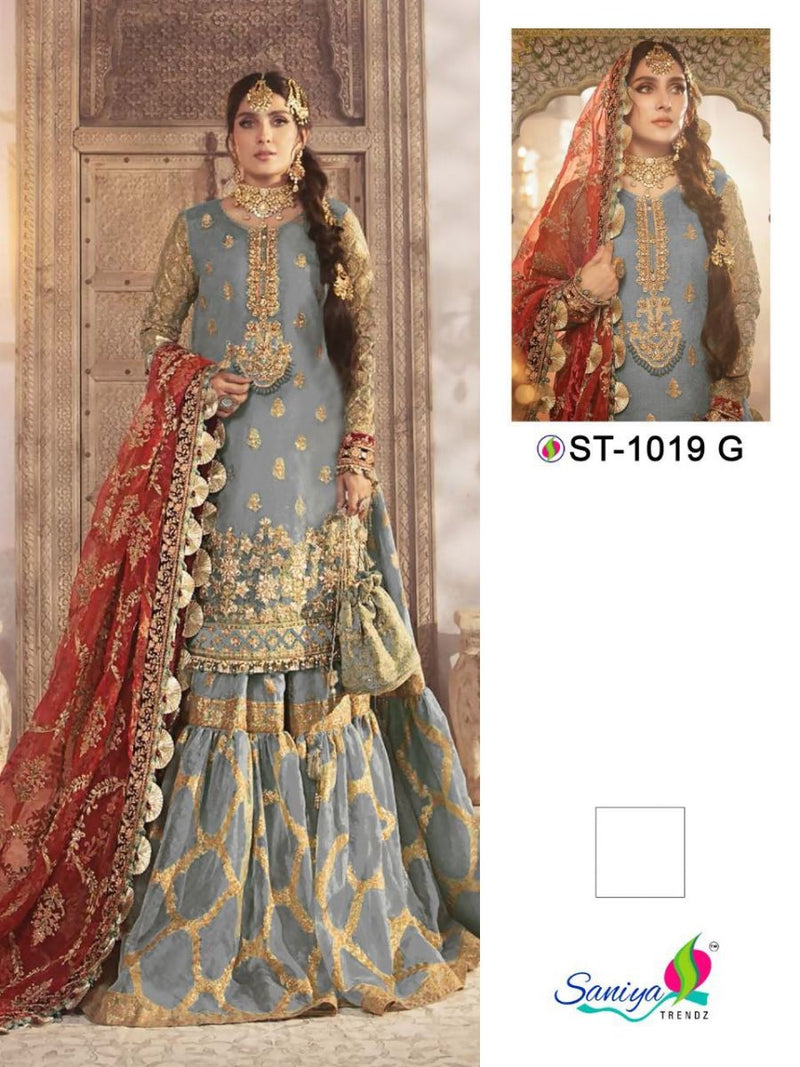 Saniya Trendz ST 1019 Organza Designer Weeding Wear Salwar Kameez
