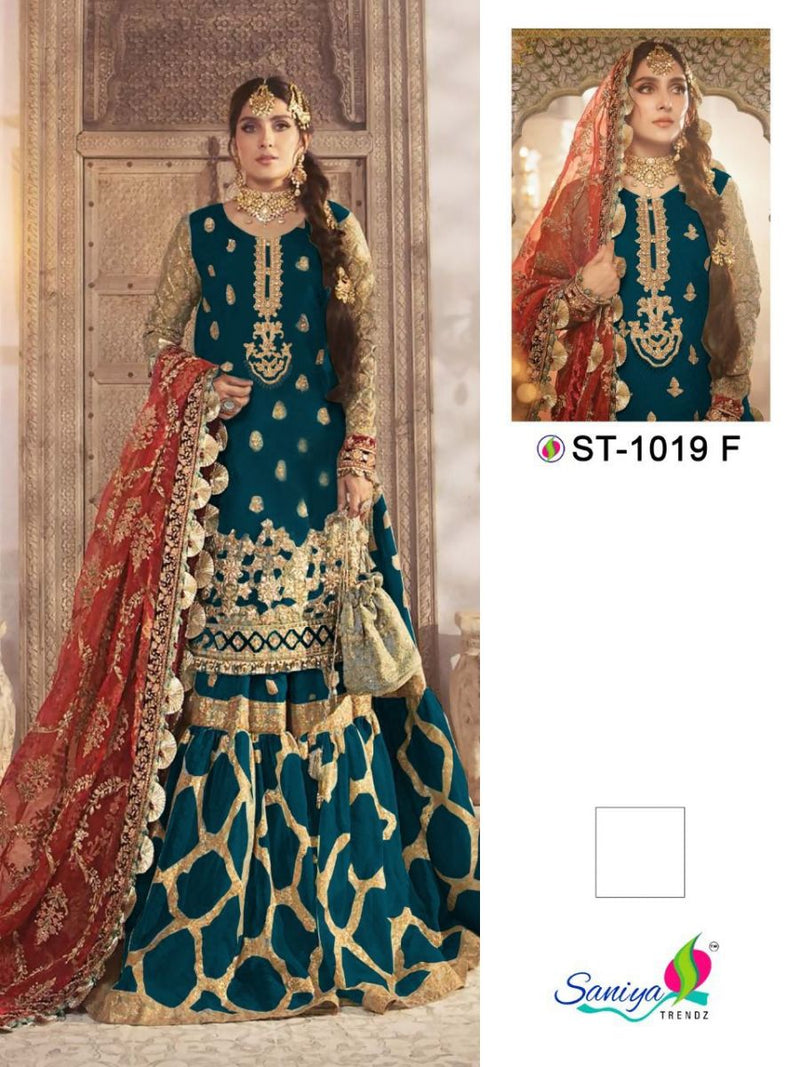 Saniya Trendz ST 1019 Organza Designer Weeding Wear Salwar Kameez