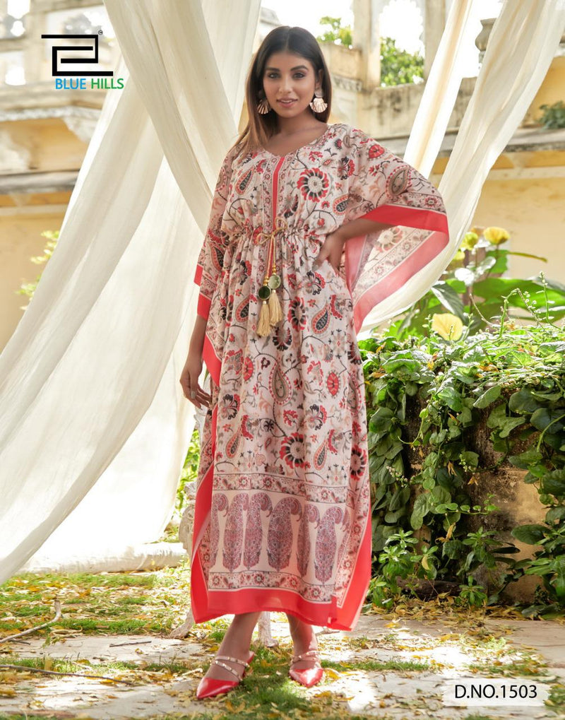 Blue Hills Stare Vol 15 American Crepe Stylish Party Wear Kaftan Kurtis