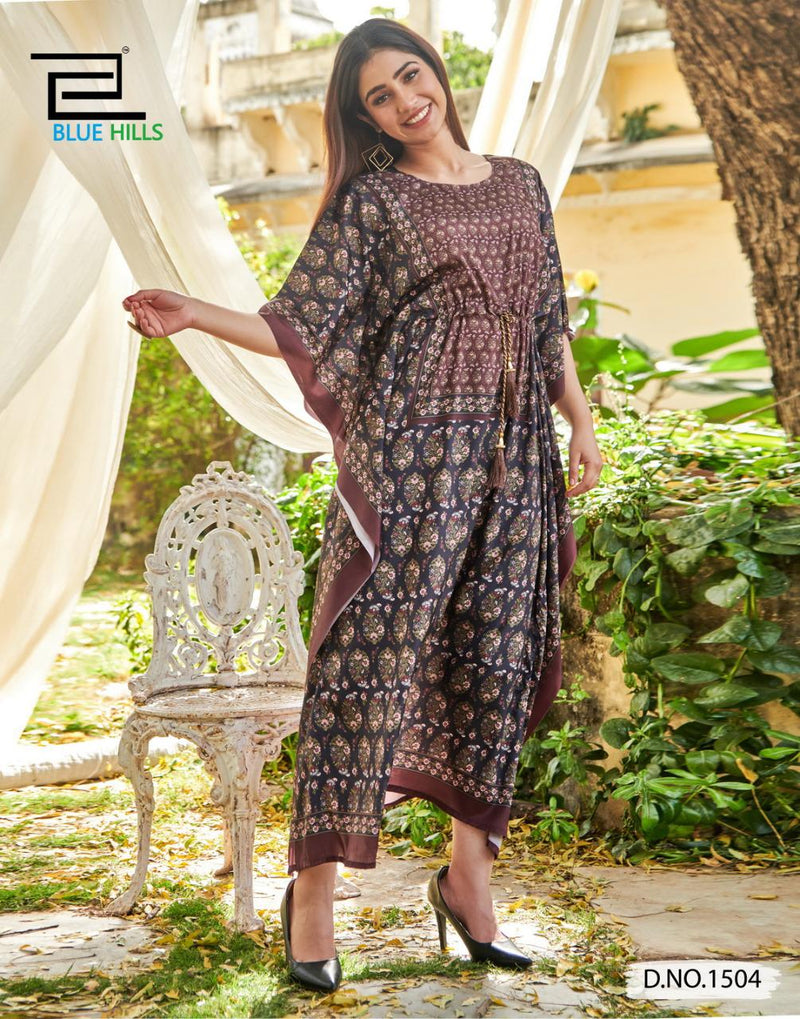 Blue Hills Stare Vol 15 American Crepe Stylish Party Wear Kaftan Kurtis