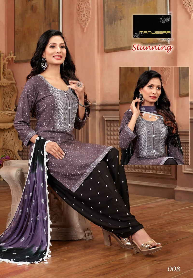 Manjeera Fashion Stunning Rayon With Heavy Beautiful Work Stylish Designer Fancy Kurti