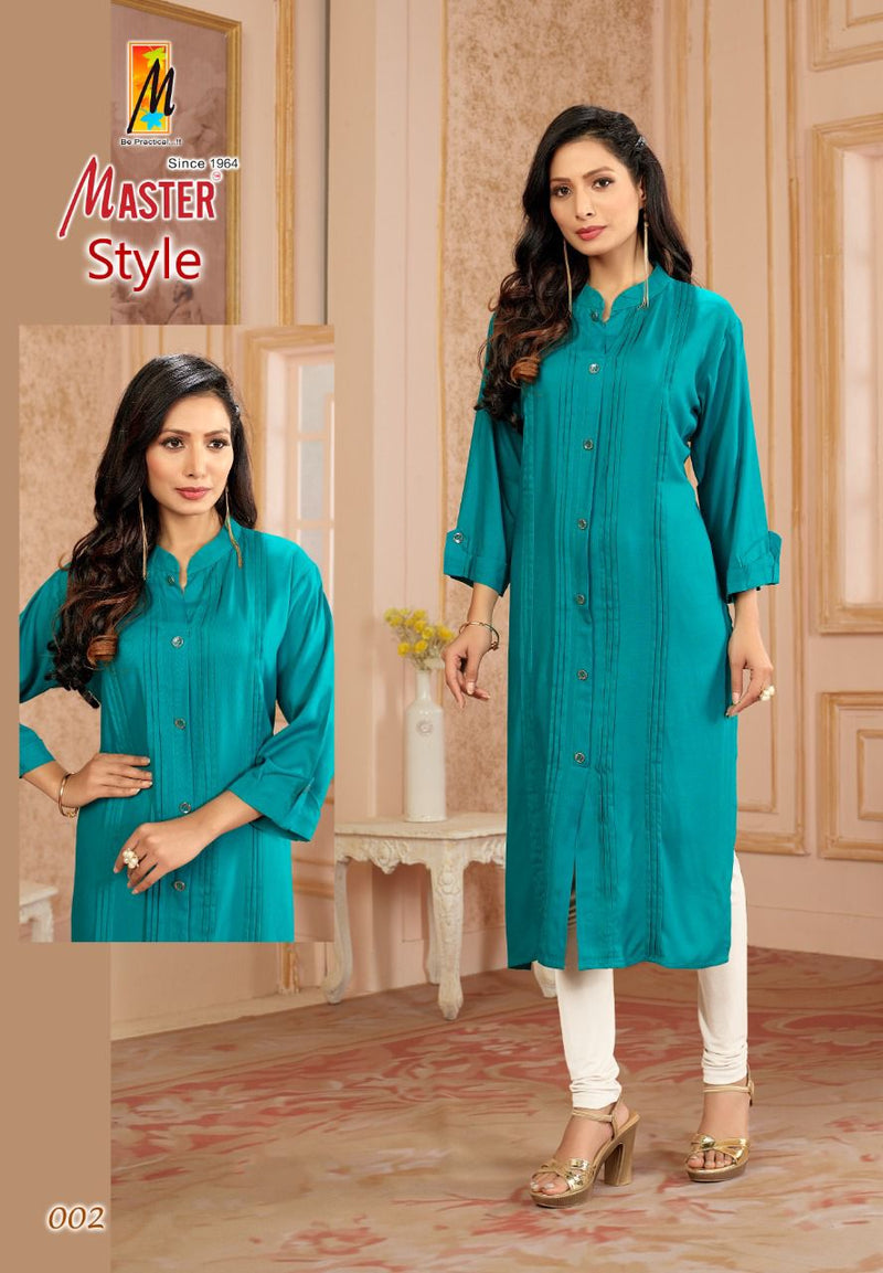 Master Style Rayon With Fancy Work Stylish Designer Casual Wear Attractive Look Kurti