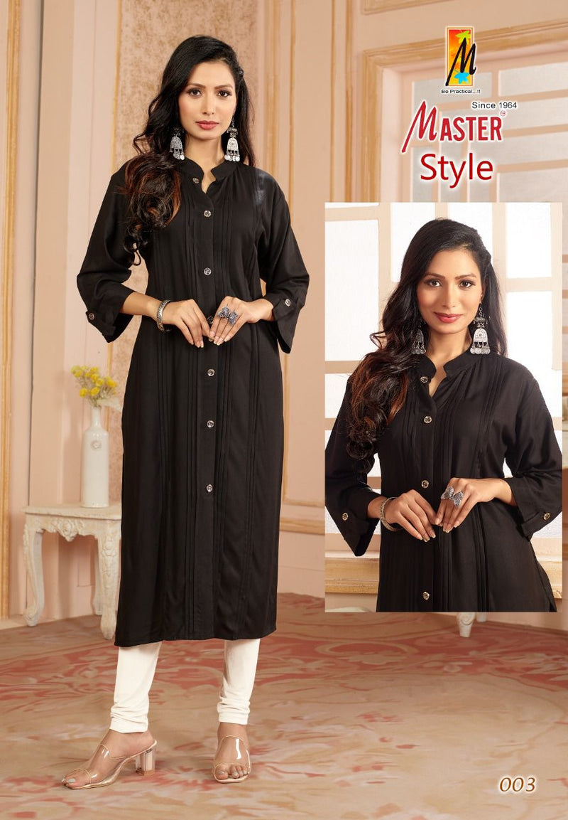 Master Style Rayon With Fancy Work Stylish Designer Casual Wear Attractive Look Kurti