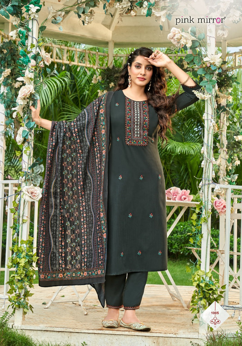 Pink Mirror Sugar Tesla With Heavy Embroidery Work Stylish Designer Festive Wear Fancy Kurti