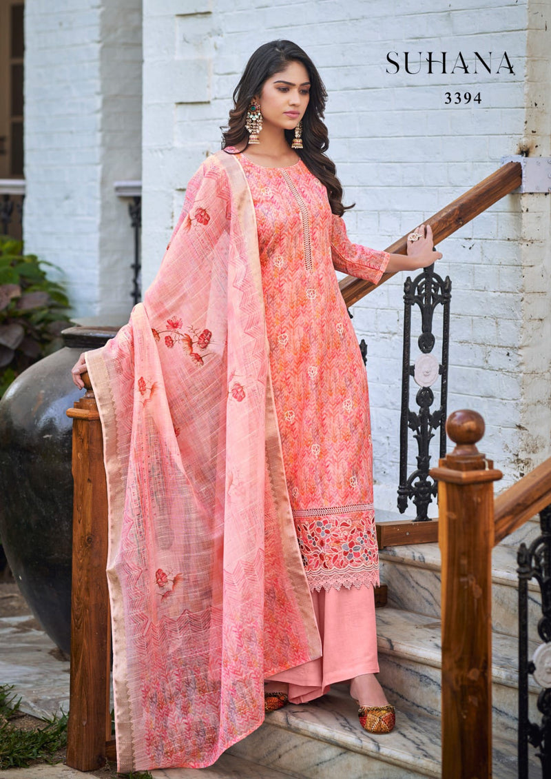 Rang Suhana Printed Linen Printed Dupata Fancy Printed Designer Partywear Salwar Kameez