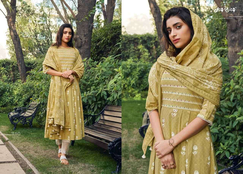 Jay Vijay Suhana Lawn Cotton With Khadi Printed Work Stylish Designer Casual Wear salwar Suit