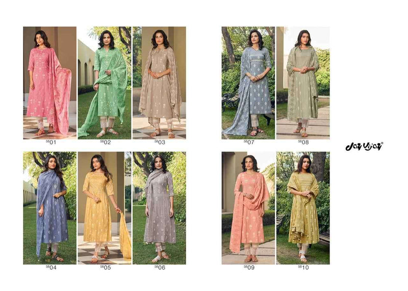 Jay Vijay Suhana Lawn Cotton With Khadi Printed Work Stylish Designer Casual Wear salwar Suit