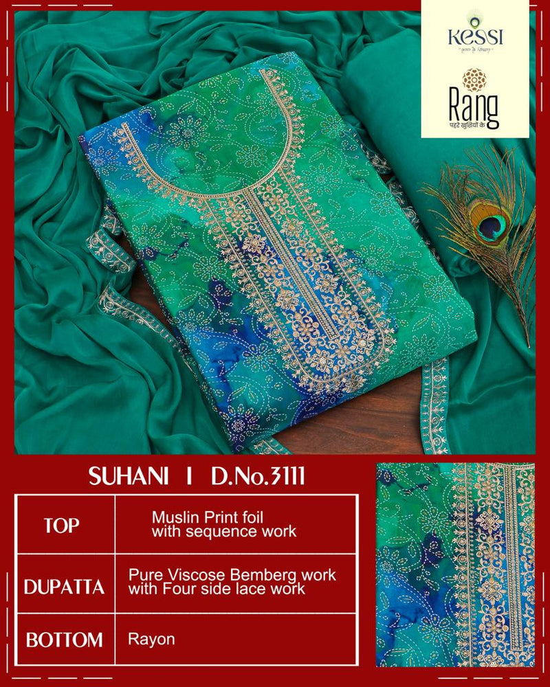 Rang Suhani Muslin Print Foil Sequence Work Fancy Printed Designer Salwar Kameez