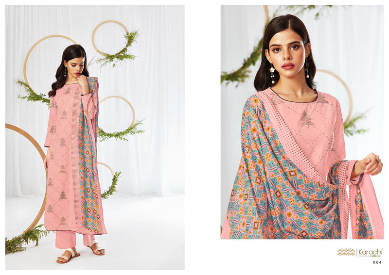 Kesar Karachi Prints Summer Shine Lawn Cotton Printed Festive Wear Salwar Suits