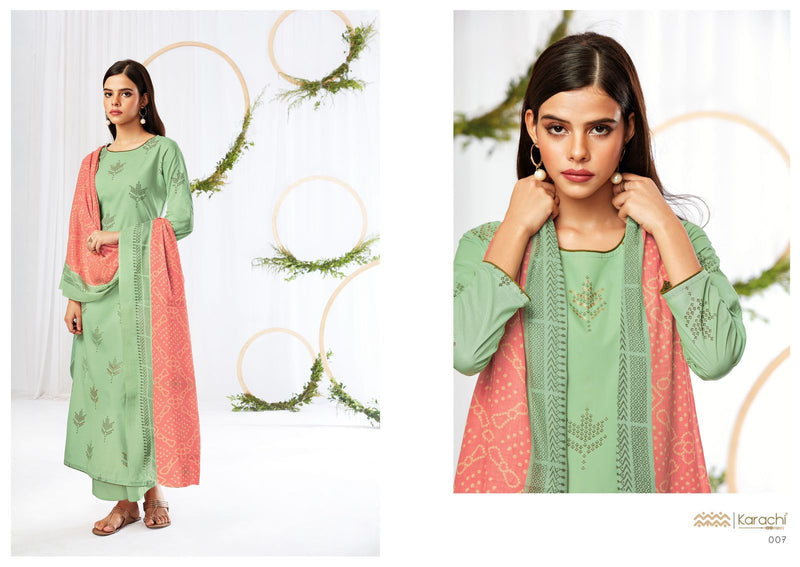 Kesar Karachi Prints Summer Shine Lawn Cotton Printed Festive Wear Salwar Suits