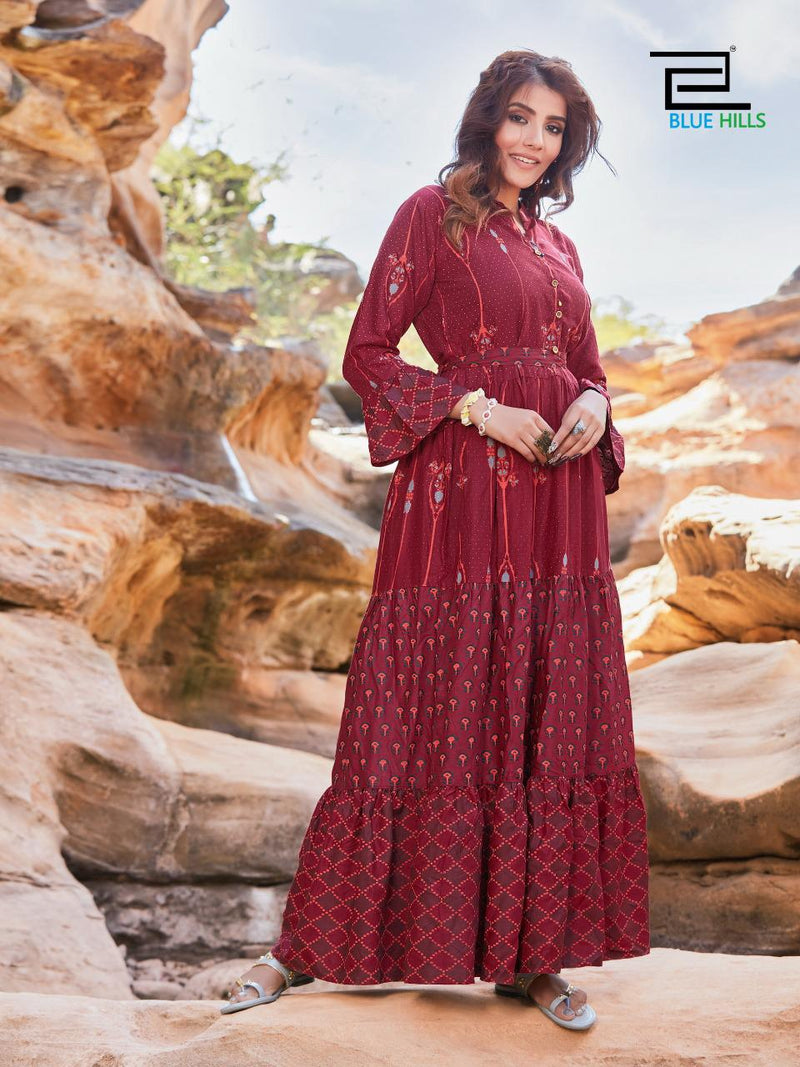 Bule Hilis Presant Sunflower Vol 1 Rayon Party Wear kurti