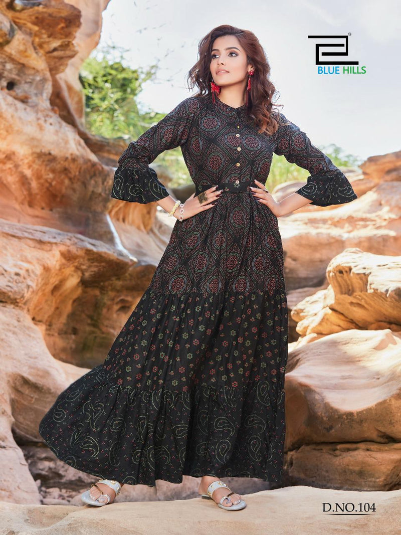 Bule Hilis Presant Sunflower Vol 1 Rayon Party Wear kurti