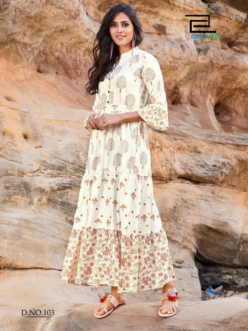 Bule Hilis Presant Sunflower Vol 1 Rayon Party Wear kurti