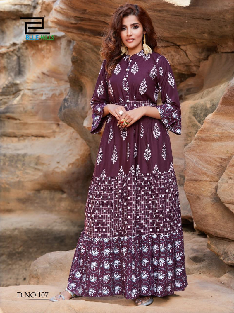 Bule Hilis Presant Sunflower Vol 1 Rayon Party Wear kurti