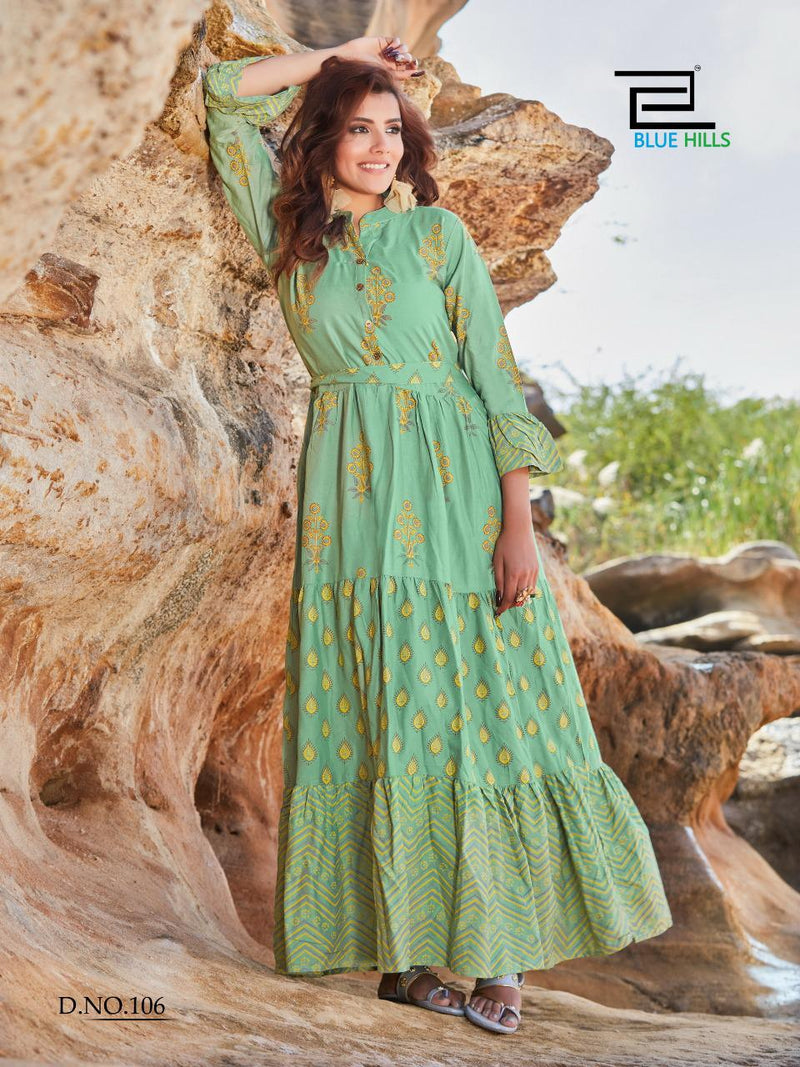 Bule Hilis Presant Sunflower Vol 1 Rayon Party Wear kurti