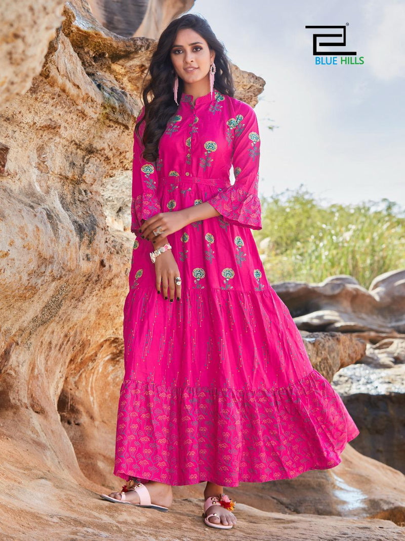 Bule Hilis Presant Sunflower Vol 1 Rayon Party Wear kurti