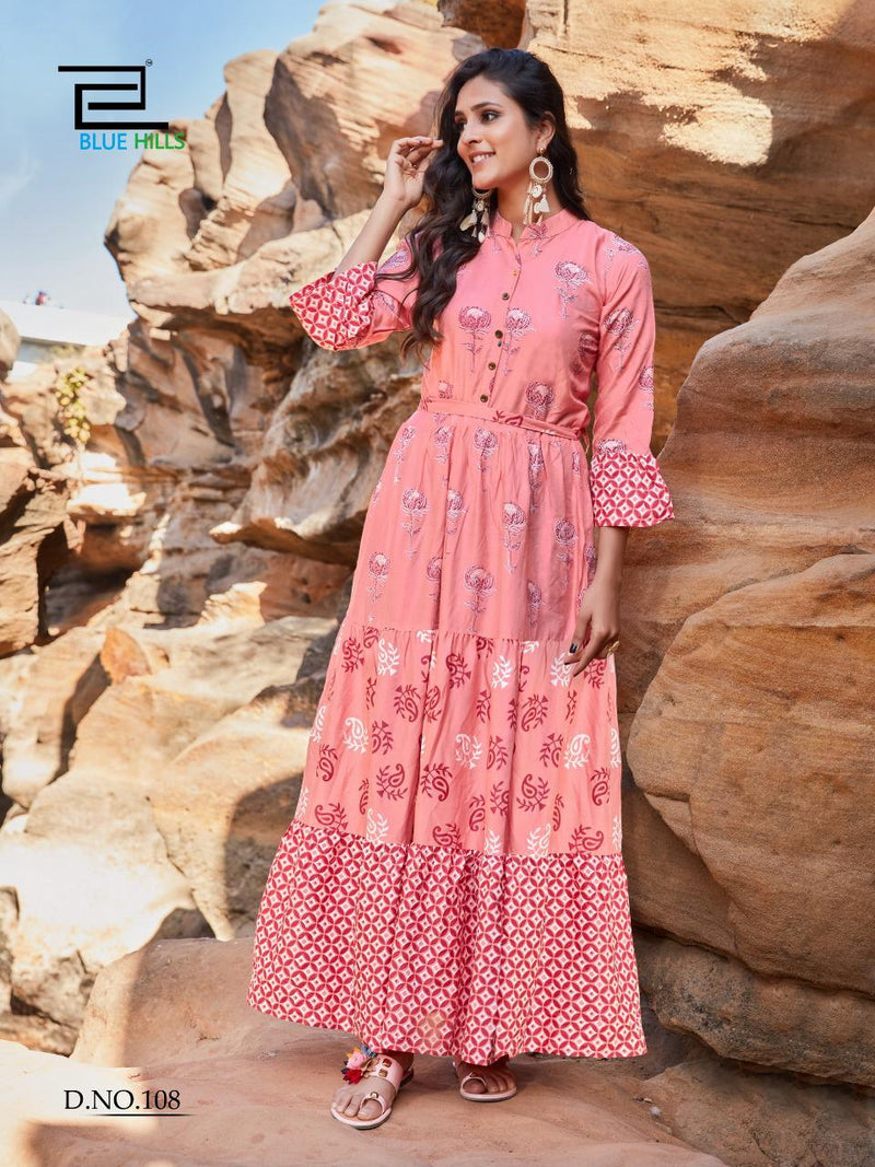 Bule Hilis Presant Sunflower Vol 1 Rayon Party Wear kurti