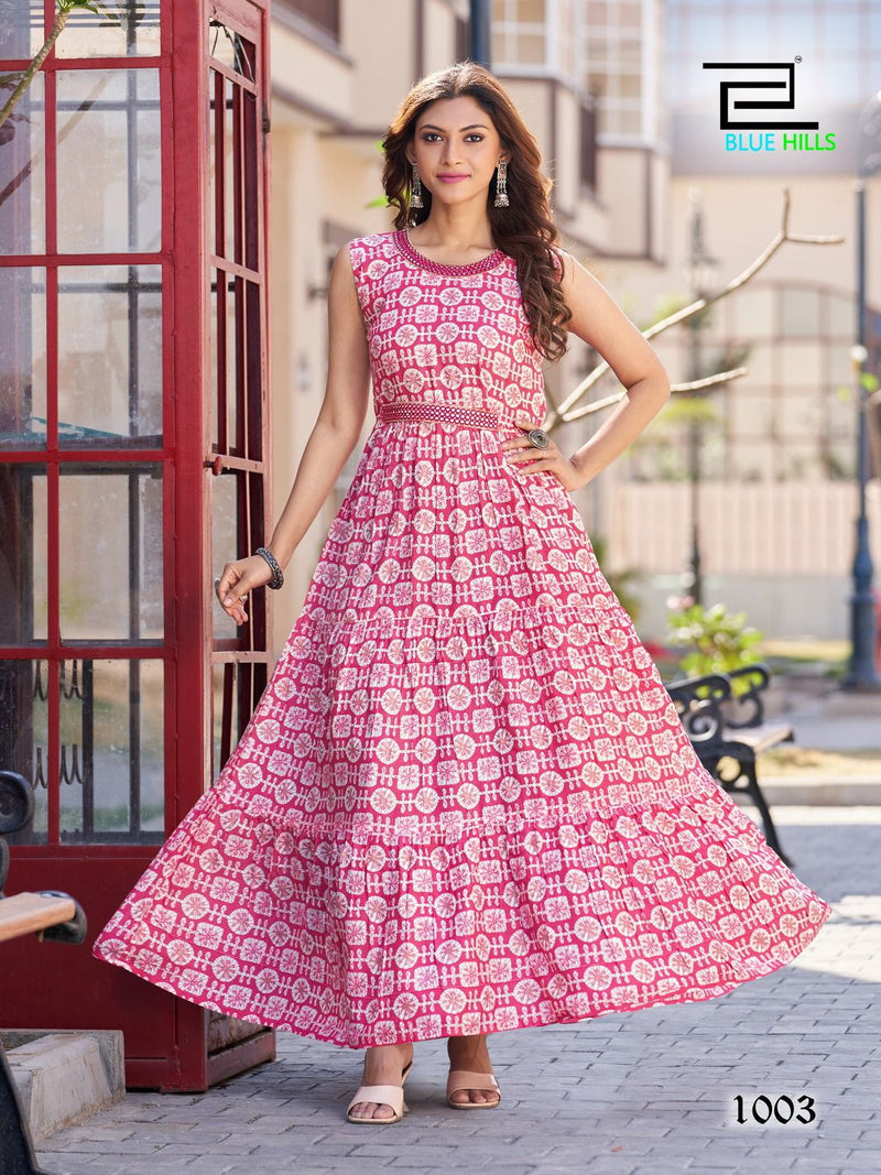 Blue Hills Sunshine Vol 20 Rayon Stylish Designer Partywear Kurti