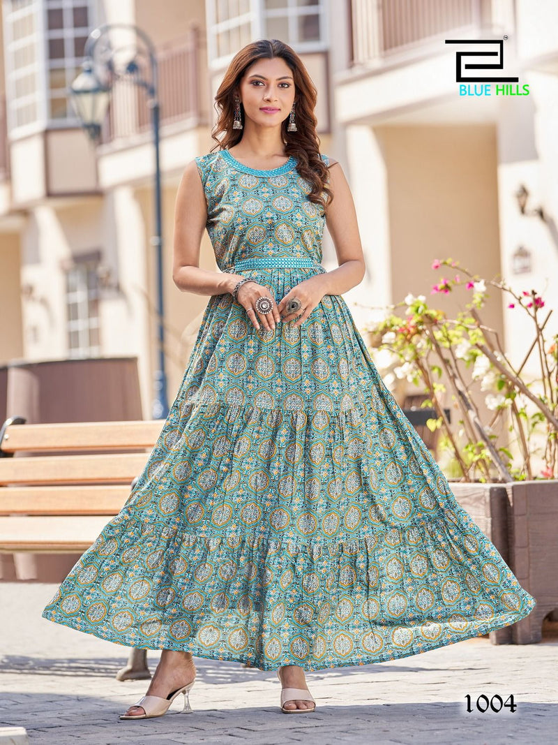 Blue Hills Sunshine Vol 20 Rayon Stylish Designer Partywear Kurti