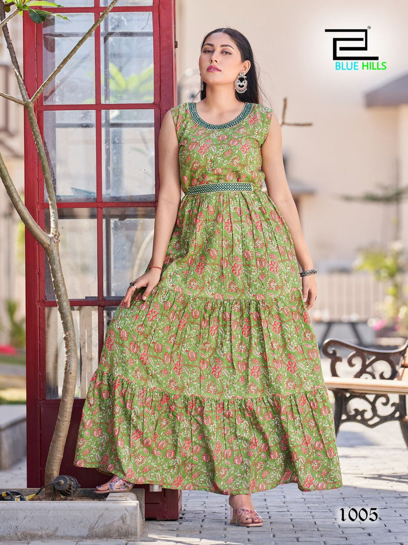 Blue Hills Sunshine Vol 20 Rayon Stylish Designer Partywear Kurti