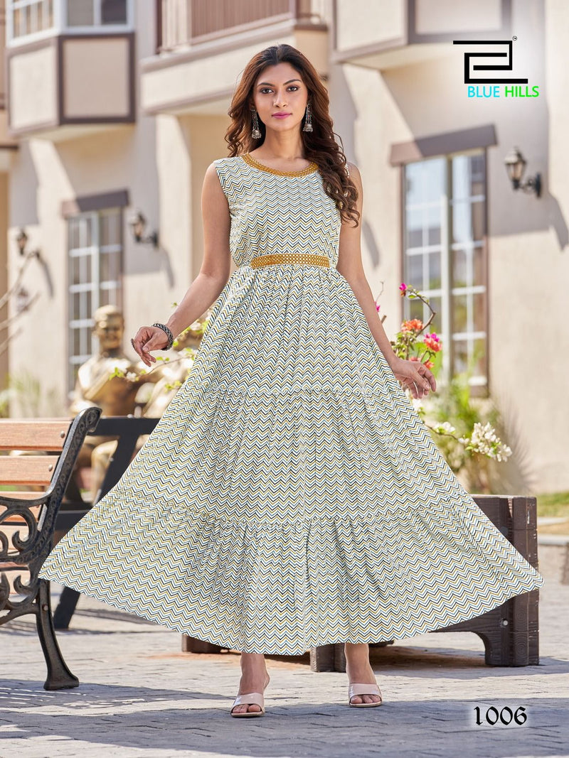 Blue Hills Sunshine Vol 20 Rayon Stylish Designer Partywear Kurti
