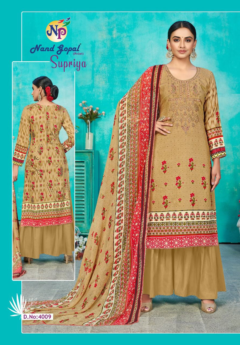 Nand Gopal Supriya Vol 4 Pure Cotton Festive Wear Salwar Suits With Karachi Prints