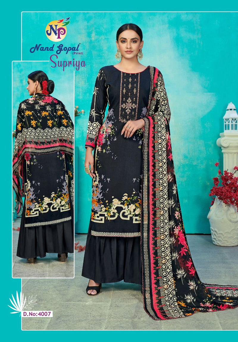 Nand Gopal Supriya Vol 4 Pure Cotton Festive Wear Salwar Suits With Karachi Prints