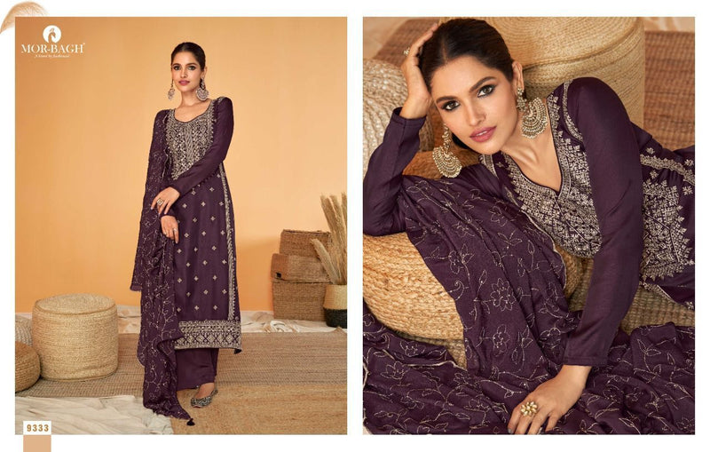 Aashirwad Dno 9330 To 9333 Silk With Embroidery Work Stylish Designer Party Wear Salwar Kameez