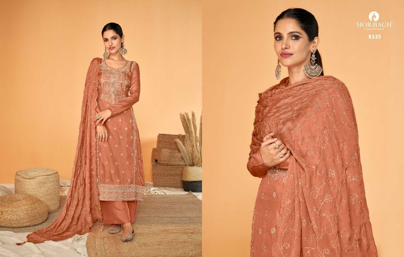 Aashirwad Dno 9330 To 9333 Silk With Embroidery Work Stylish Designer Party Wear Salwar Kameez