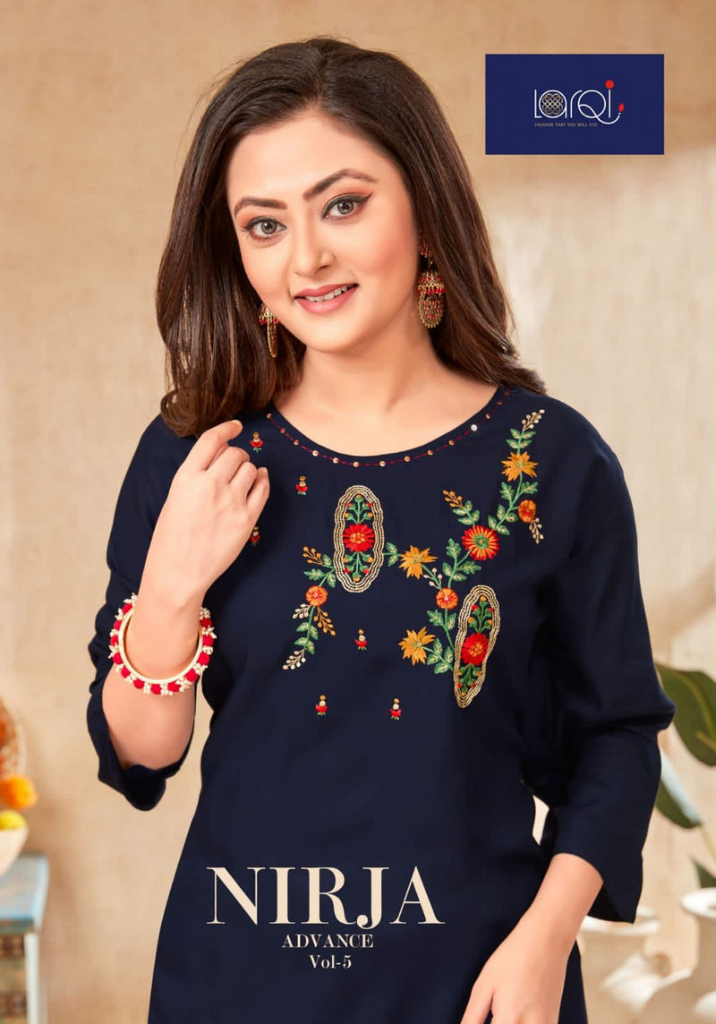 Suryajyoti Nirja Advance Vol 5 Cotton Rayon Fancy Festive Wear Kurtis