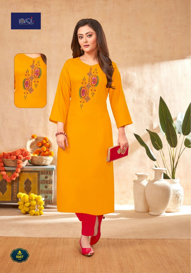 Suryajyoti Nirja Advance Vol 5 Cotton Rayon Fancy Festive Wear Kurtis