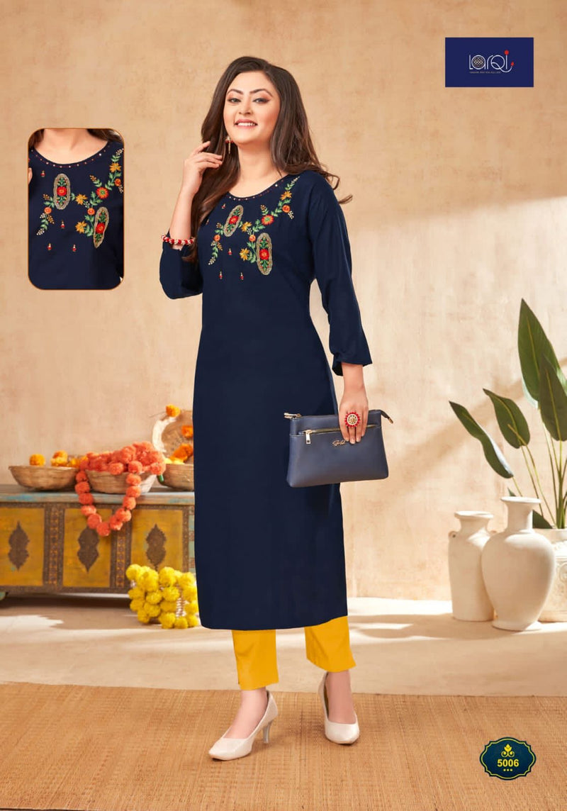 Suryajyoti Nirja Advance Vol 5 Cotton Rayon Fancy Festive Wear Kurtis
