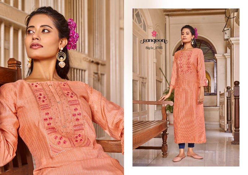 Rangoon Sweet Heart Lining Cotton Designer Fancy Party Wear Kurtis