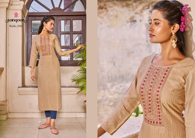 Rangoon Sweet Heart Lining Cotton Designer Fancy Party Wear Kurtis