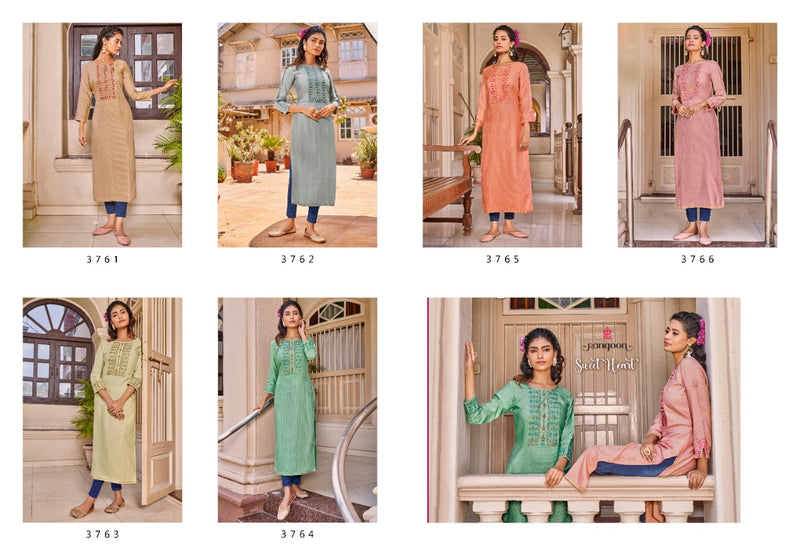 Rangoon Sweet Heart Lining Cotton Designer Fancy Party Wear Kurtis