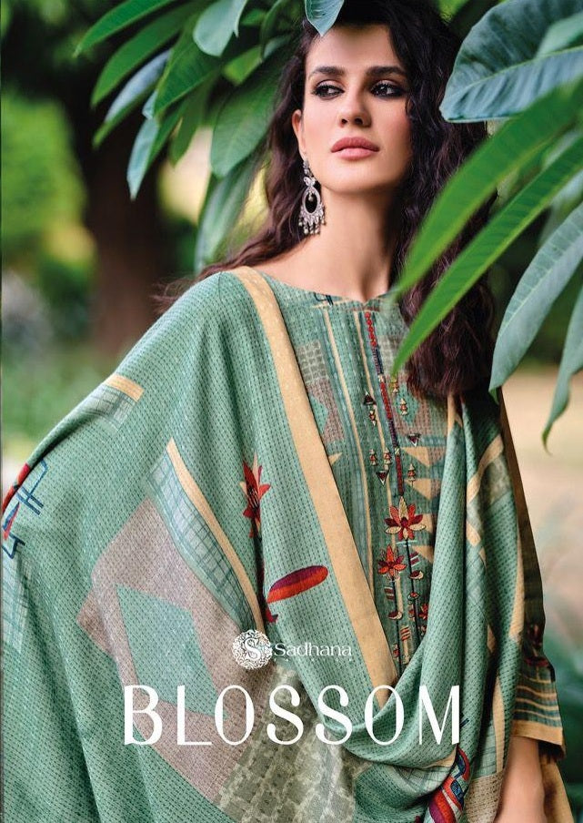 Sadhna Fashion Blossom Pure Pashmina Digital Print With Fancy Work Salwar Suit