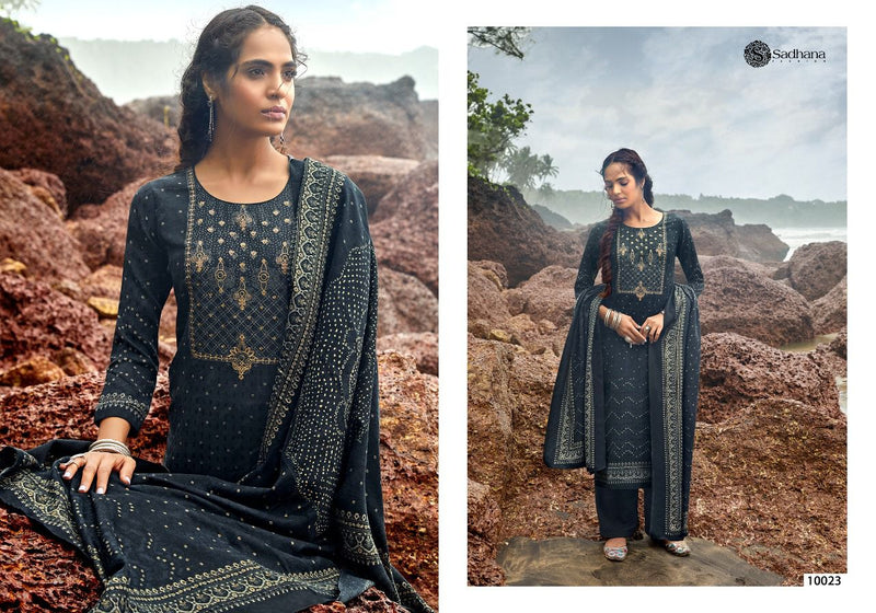 Sadhna Zoheen Pashmina With Digital Print With Fancy work Salwar Suit