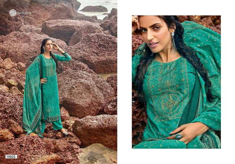 Sadhna Zoheen Pashmina With Digital Print With Fancy work Salwar Suit
