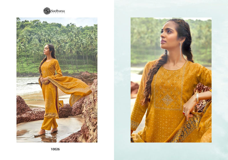 Sadhna Zoheen Pashmina With Digital Print With Fancy work Salwar Suit