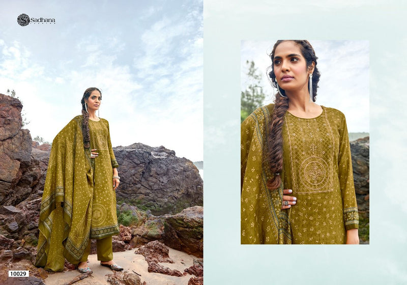 Sadhna Zoheen Pashmina With Digital Print With Fancy work Salwar Suit