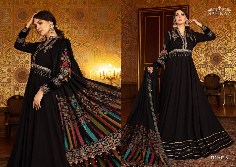 Safinaz Mariya B Vol 5 Pure Satin Cotton Printed Embroiderd Work Pakistani Suits