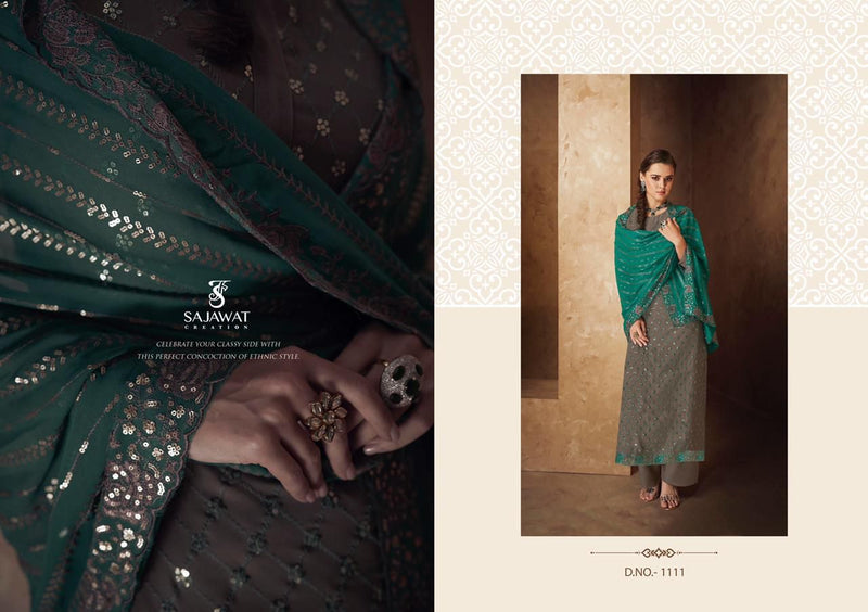 Sajawat Creation Faux Georgette Blooming Colour Salwar Suit
