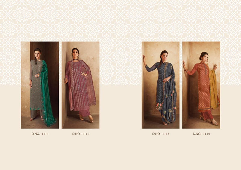 Sajawat Creation Faux Georgette Blooming Colour Salwar Suit